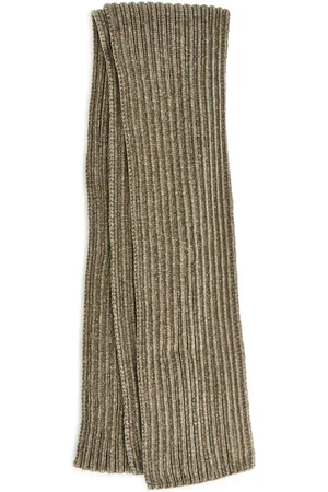 ARKET Gerippter Chenille-Schal - Braun|Beige