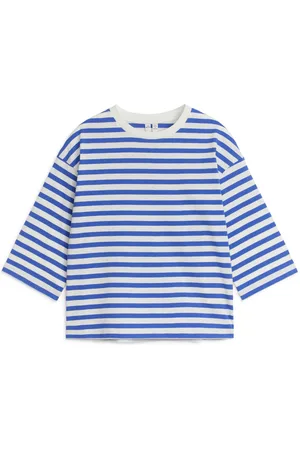 ARKET Oversize-T-Shirt Mit Langen Ärmeln - Blau|Mehrfarbig|Weiß