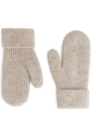ARKET Fäustlinge Aus Wolle Und Alpakawolle - Beige