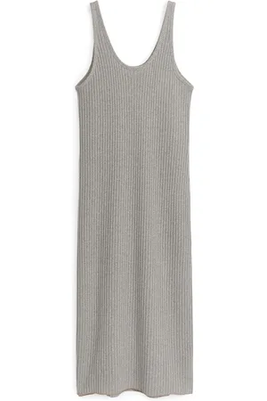 ARKET Midi-Kleid Aus Rippstrick - Beige