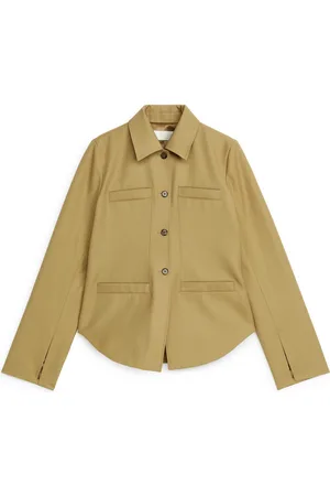ARKET Körpernahes Overshirt - Grün|Gelb