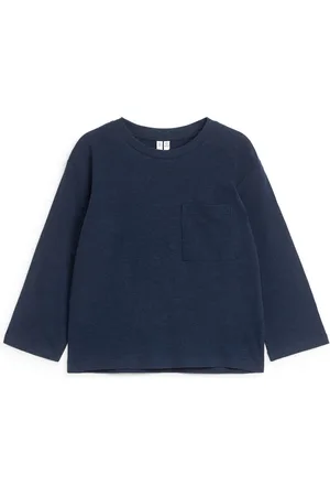 ARKET T-Shirt Mit Langen Ärmeln Aus Leinenmix - Blau