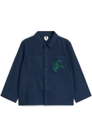 ARKET Overshirt Aus Baumwoll-Leinen-Mischung - Blau