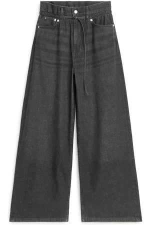 ARKET Paperbag-Jeans - Grau|Schwarz