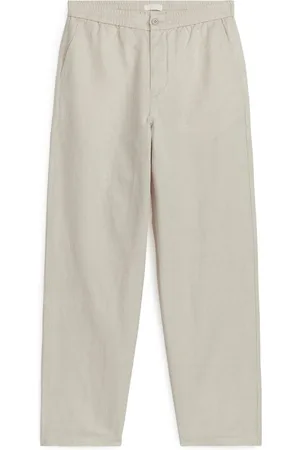 ARKET Leinenhose Mit Tunnelzugbund - Grau