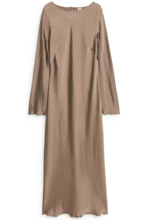 ARKET Schräg Geschnittenes Midikleid - Braun