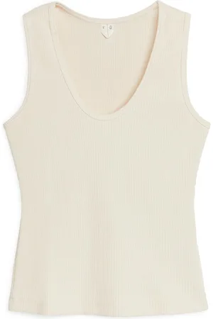 ARKET Geripptes Tanktop - Weiß