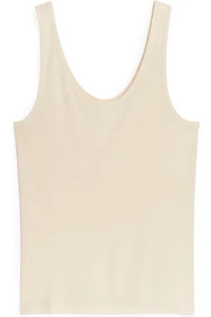 ARKET Trägeroberteil Aus Seide - Weiß|Beige