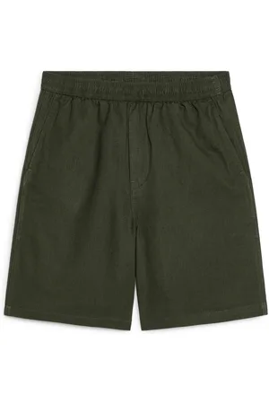 ARKET Baumwoll-Leinen-Shorts Mit Schnürung - Grün