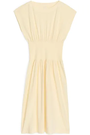 ARKET Midikleid Mit Abgesetzter Taille - Gelb