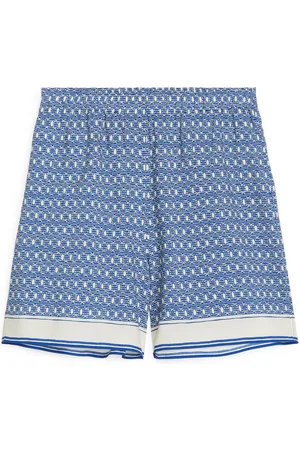 ARKET Shorts Aus Lyocell Und Baumwolle - |Weiß|Mehrfarbig