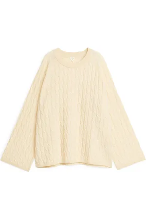 ARKET Zopfstrickpullover Aus Kaschmir Und Wolle - |Gelb