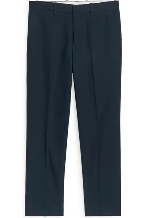ARKET Schmale Hose Aus Leinen Und Baumwolle - Blau
