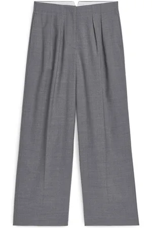 ARKET Flanellhose Mit Niedrigem Bund - Grau