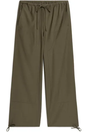 ARKET Cargohose Aus Wolltwill - Grün|Braun