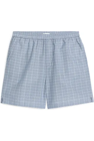ARKET Seersucker-Shorts - Blau|Mehrfarbig