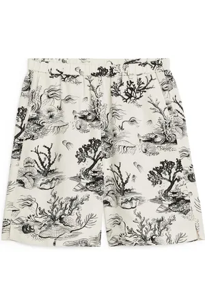 ARKET Bedruckte Pull-On-Shorts - Schwarz|Weiß|Mehrfarbig