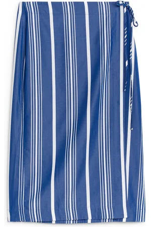 ARKET Wickelrock Aus Lyocell - Blau|Weiß|Mehrfarbig