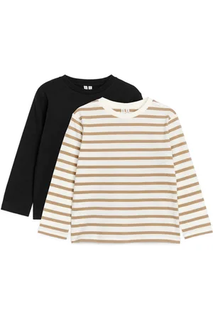 ARKET Langärmeliges T-Shirt Im 2Er-Pack - Beige|Schwarz|Mehrfarbig|Weiß