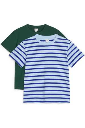 ARKET T-Shirt Mit Rundhalsausschnitt, 2Er-Pack - Blau|Grün|Mehrfarbig