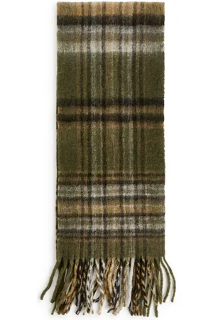 ARKET Schal Aus Wollmischung - Beige|Grün|Mehrfarbig