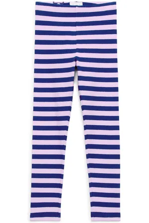 ARKET Gerippte Leggings - Blau|Mehrfarbig|Lila