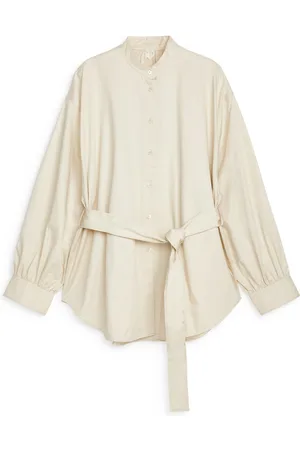 ARKET Bluse Mit Bindeband - Weiß