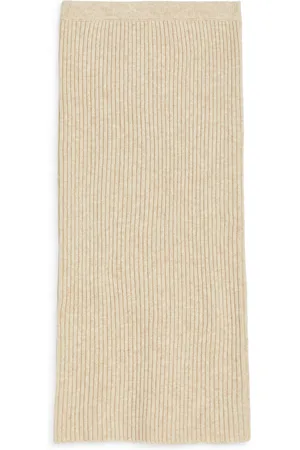 ARKET Gerippter Rock Aus Baumwolle Und Wolle - Beige