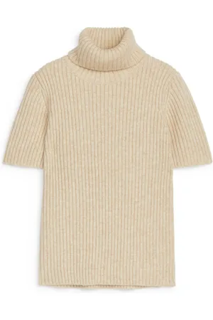 ARKET Gerippter Rollkragenpullover - Beige