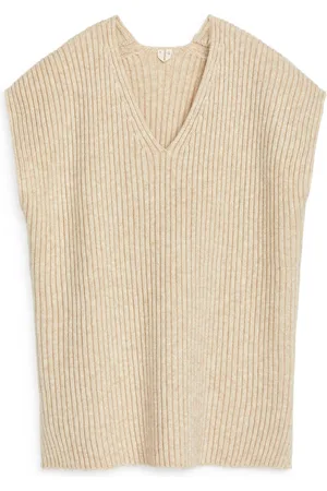ARKET Legere Rippstrickweste - Beige