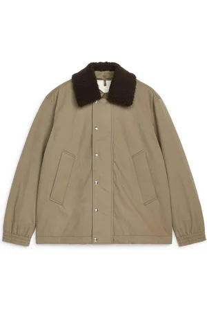 ARKET Jacke Mit Kunstfellkragen - Beige