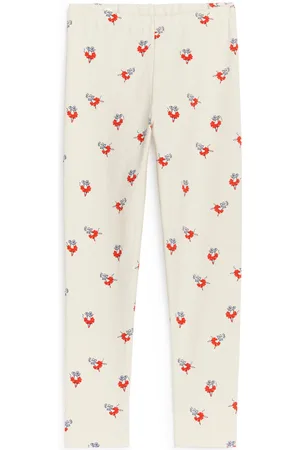 ARKET Jerseyleggings - Weiß|Rot|Mehrfarbig