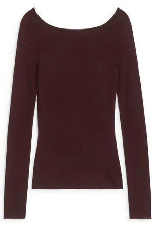ARKET Off-Shoulder-Oberteil Aus Wollmischung - Rot