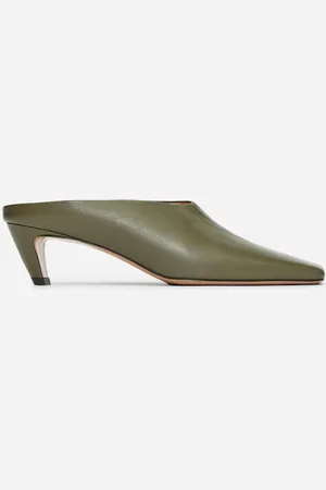 ARKET Mules Aus Leder Mit Absatz - Grün