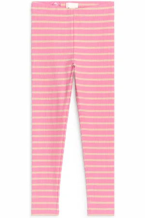 ARKET Gerippte Leggings - Beige|Mehrfarbig|Rosa