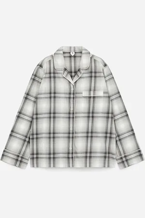 ARKET Flanellhemd - Grau|Mehrfarbig|Weiß