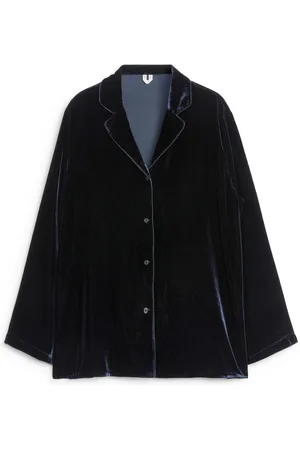 ARKET Samtbluse - Blau