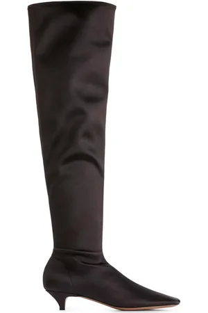 ARKET Overknee-Stiefel Aus Satin - Braun