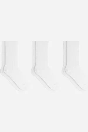 ARKET Gerippte Baumwollsocken, 3Er-Pack
