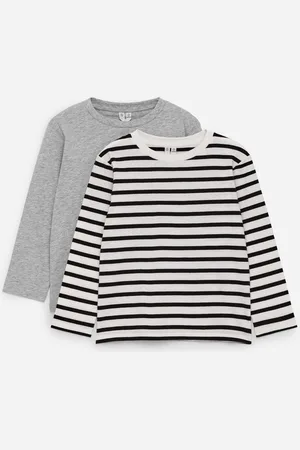 ARKET Langärmeliges T-Shirt Im 2Er-Pack - Grau|Schwarz|Mehrfarbig|Weiß