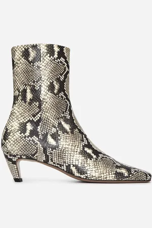 ARKET Stiefeletten Mit Eckiger Zehenpartie - Beige|Schwarz