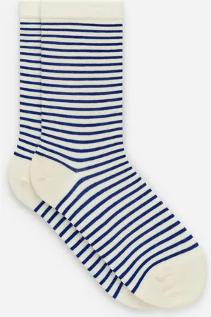ARKET Gestreifte Baumwollsocken - Blau|Weiß|Mehrfarbig