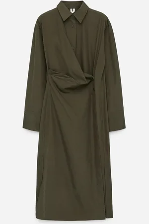 ARKET Wickelkleid In Midilänge - Grün