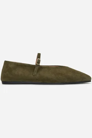 ARKET Mary Janes Aus Veloursleder - Grün