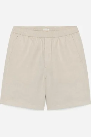 ARKET Baumwoll-Leinen-Shorts Mit Schnürung - Beige