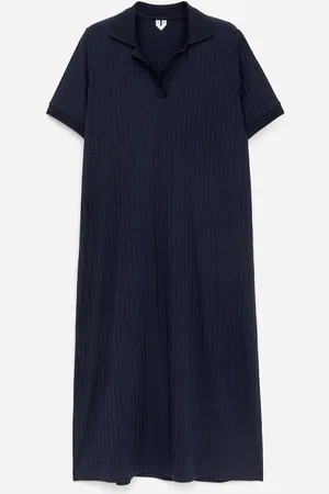 ARKET Polokleid Aus Rippstrick - Blau