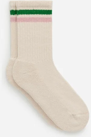 ARKET Sportliche Baumwollsocken - Beige|Grün|Rosa|Mehrfarbig