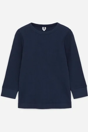 ARKET Jerseyoberteil Mit Waffelmuster - Blau