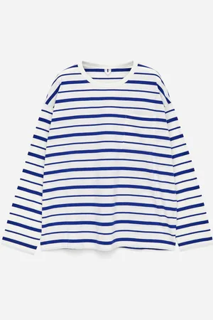 ARKET Shiro Lockeres T-Shirt - Blau|Weiß|Mehrfarbig