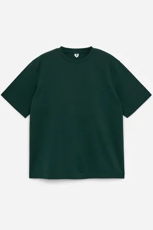 ARKET Interlock-T-Shirt - Grün